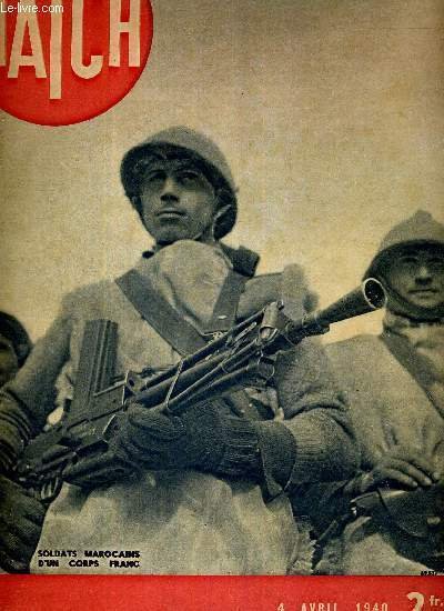 MATCH N° 92 - 4 avril 1940 - soldats marocains …