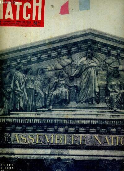 PARIS MATCH N° 352 - 7 janvier 1956 - la chambre de l'an neuf - Otto John - au pied de l'Aurès un rebelle se rend - cible des Fellagha cette famille heureuse - minuit à Bethléem - la grande Bergman ressuscité - la France a voté .