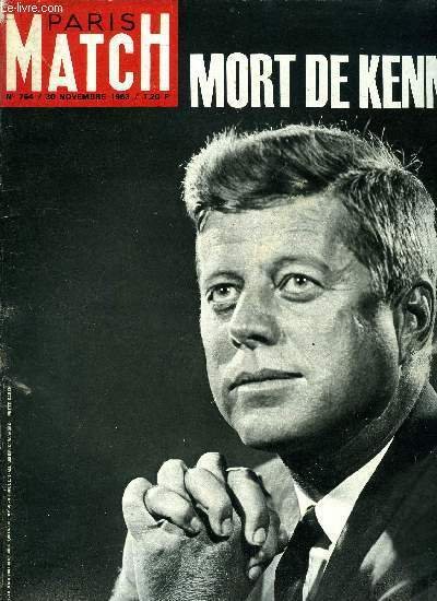 PARIS MATCH N° 764 - Mort de Kennedy, L'épouse au …