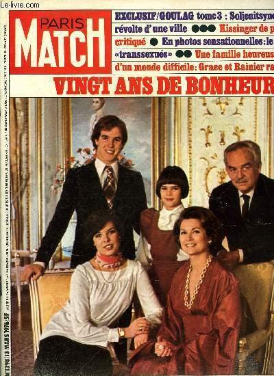 PARIS MATCH N° 1398 - Jack Nicholson, acteur n° 1 aux USA, Un japonais au pupitre des grands orchestres du monde, Farah, les pieds dans l'eau au Sénégal, La fille d'Ingrid Bergman sous la cornette, Le docteur Behrhost, héros du tremblement de terre