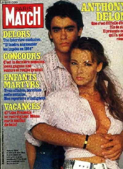PARIS MATCH N° 1784 - Anthony Delon et Nina Kleep, celel qu'il aime et qui l'a aidé a surmonté ses problèmes, David Hamilton : méfiez vous, mesdemoiselles, des faux Hamilton, Pierre Perret boudera les urnes tant qu'il écrira des chansons par Philippe