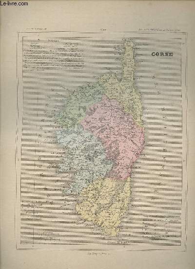 Carte du Département de la Corse.