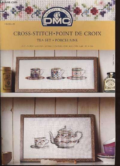 CROSS-STITCH / POINT DE CROIX tea set / porcelaine | Immagine principale