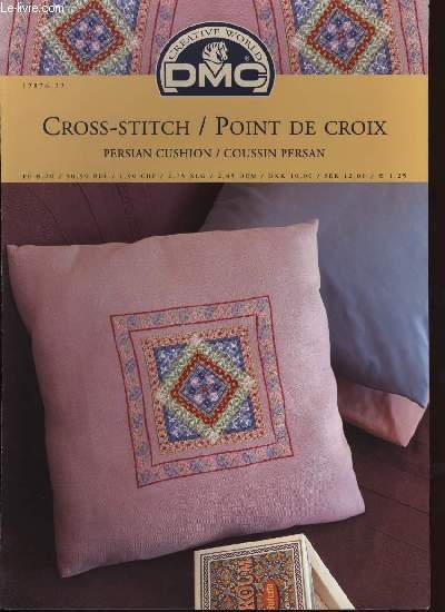 CROSS-STITCH / POINT DE CROIX persian cushion / coussin persan | Immagine principale