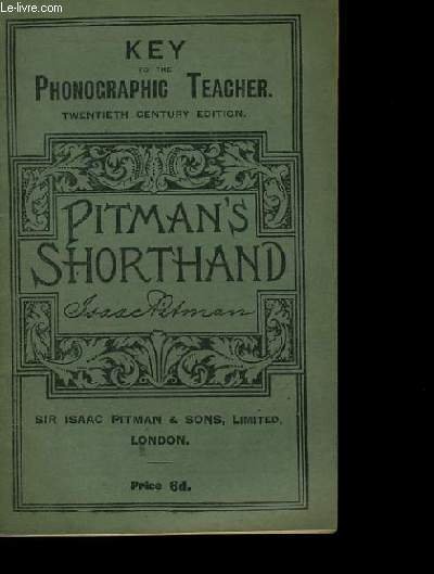 KEY TO THE THE PHONOGRAPHIC TEACHER.