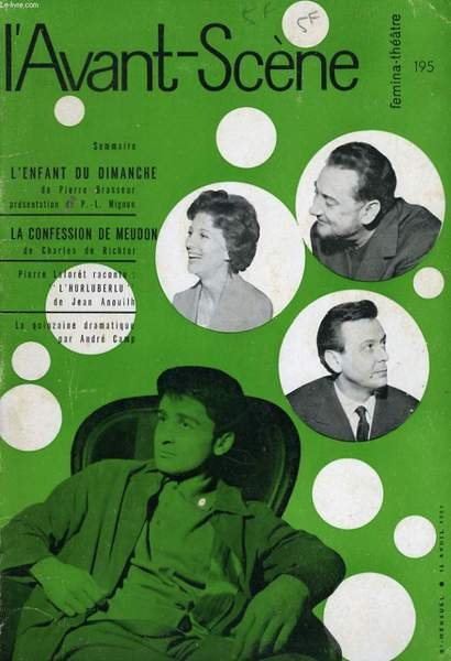 L'AVANT-SCENE - FEMINA-THEATRE N° 195 - L'ENFANT DU DIMANCHE de …