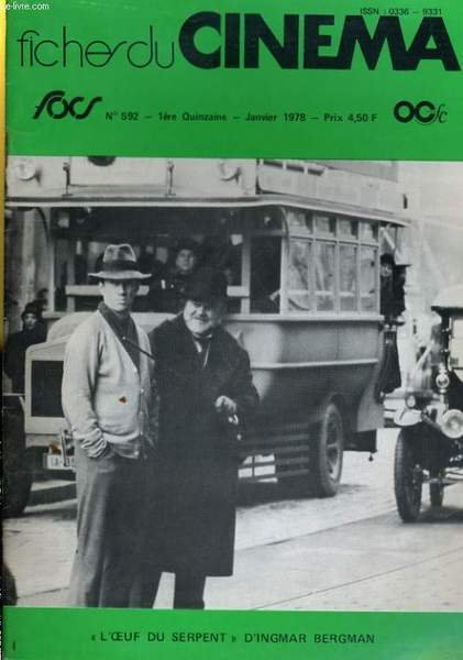 FICHES DE CINEMA N° 592 - "L'OEUF DU SERPENT" D'INGMAR … | Immagine principale