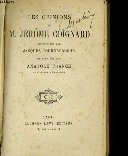 LES OPINIONS DE M. JEROME COIGNARD
