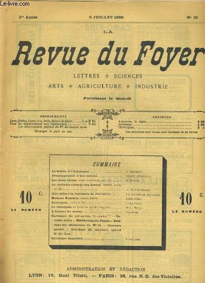 LA REVUE DU FOYER. LETTRES, SCIENCES, ARTS, AGRICULTURE, INDUSTRIE. 2e … | Immagine principale