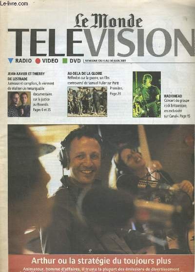 LE MONDE TELEVISION SEMAINE DU 4 AU 10 JUIN 2001. … | Immagine principale