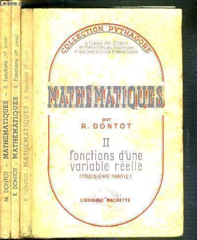 MATHEMATIQUES - II. FONCTIONS D'UNE VARIABLE REELLE EN 3 PARTIES …