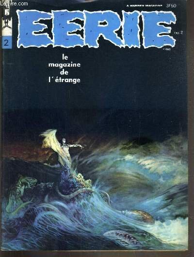 EERIE - LE MAGAZINE DE L'ETRANGE - N°2 - AVRIL 1969 - la sorciere et la mer, dictionnaire du fantastique, la parole est a la defense, dracula a paris, eaux troubles, chat y es-tu?, le carnet d'eerie.