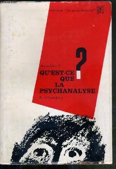 QU'EST-CE QUE LA PSYCHANALYSE ? - SUIVI DE: ATTITUDE DES … | Immagine principale