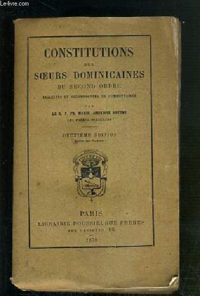 CONSTITUTIONS DES SOEURS DOMINICAINES DU SECOND ORDRE -
