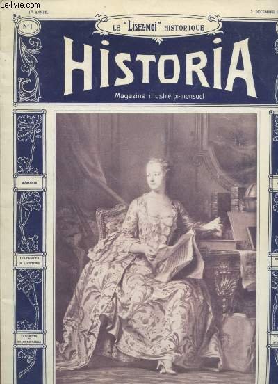 Historia - Le "Lisez-Moi" historique n°1 - 5 décembre 1909 …