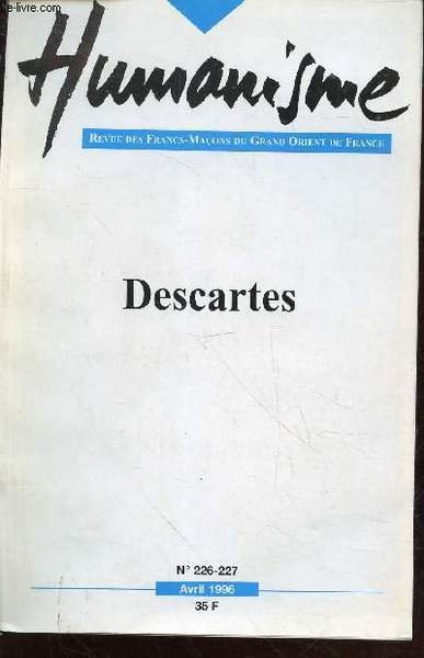 Humanisme n°226/227 - Avril 1996 : Revue des Francs-Maçons du … | Immagine principale