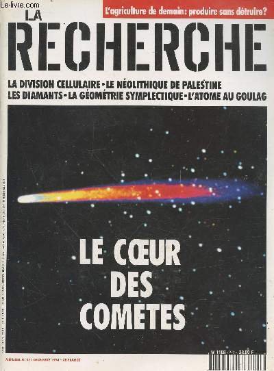 La Recherche n°271 Décembre 1994 : Le coeur des comètes …