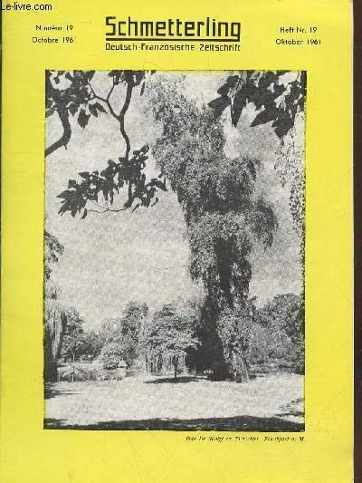 Schmetterling n°19 Octobre 1961.