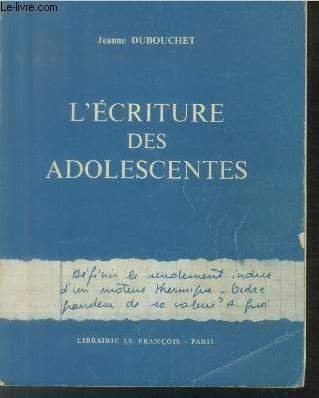 L'écriture des adolescents : Etude psycho-pédagogique