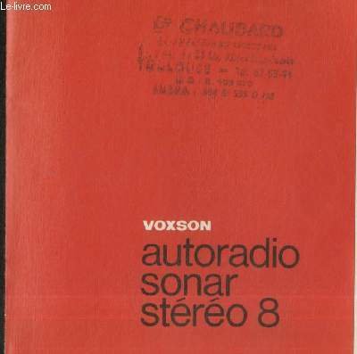 Voxson : Autoradio sonar stéréo 8