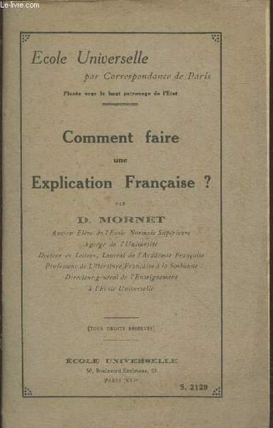 Comment faire une explication française ? | Immagine principale