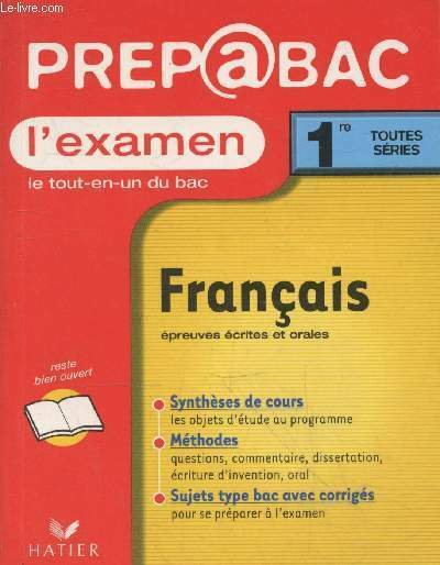 Prépabac 1re l'examen : Français, épreuves écrites et orales - … | Immagine principale