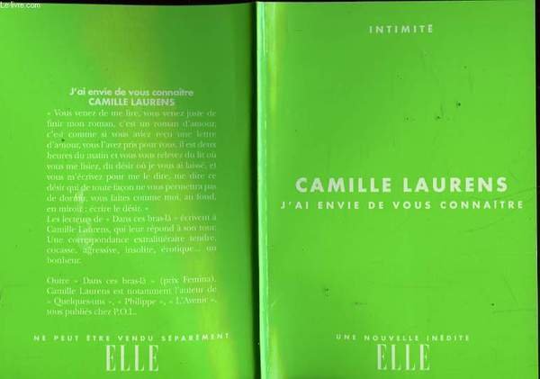 J'AI ENVIE DE VOUS CONNAITRE