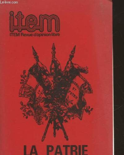 ITEM - REVUE D'OPINION LIBRE - 3 - LA PATRIE