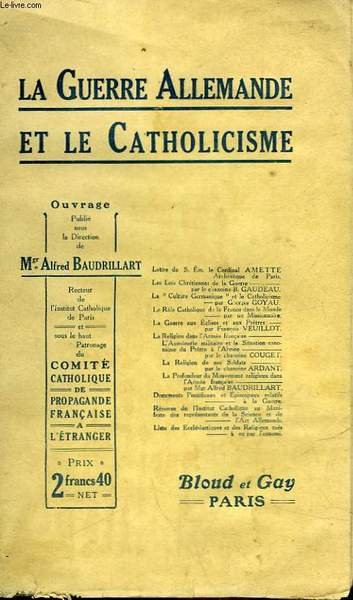 LA GUERRE ALLEMANDE ET LE CATHOLICISME | Immagine principale