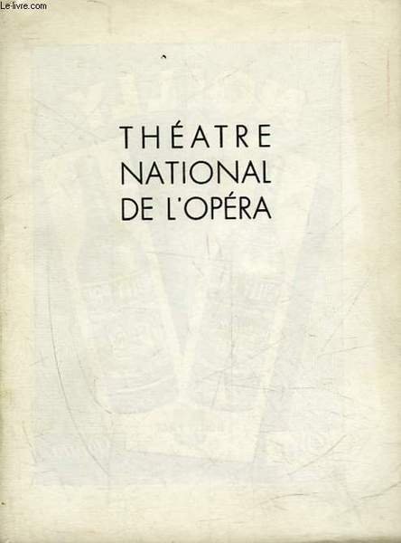 1 PROGRAMME - THEATRE NATIONAL DE L'OPERA - DIVERTISSEMENT - … | Immagine principale