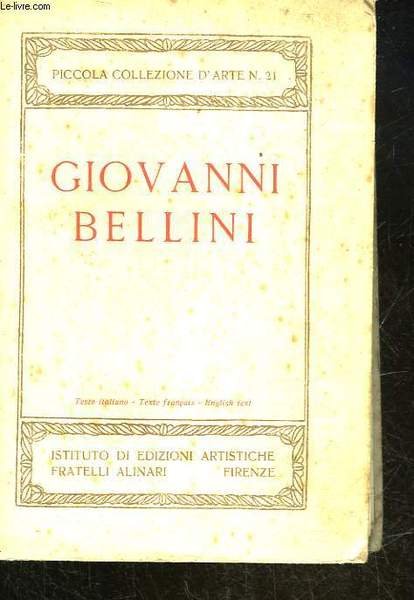 GIOVANNI BELLINI - PICCOLA COLLEZIONE D'ARTE N°21