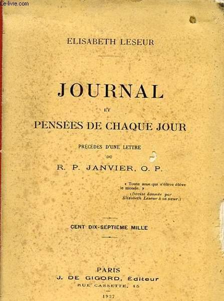 JOURNAL ET PENSEES DE CHAQUE JOUR | Immagine principale
