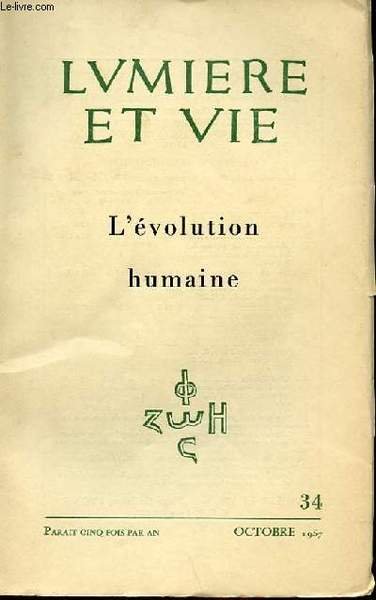 N°34 - L'EVOLUTION HUMAINE