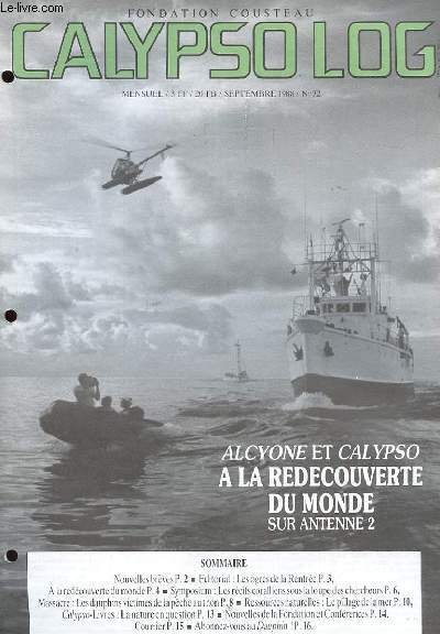 CALYPSO LOG N° 72 - ALCYONE ET CALYPSO A LA REDECOUVERTE DU MONDE SUR ANTENNE 2