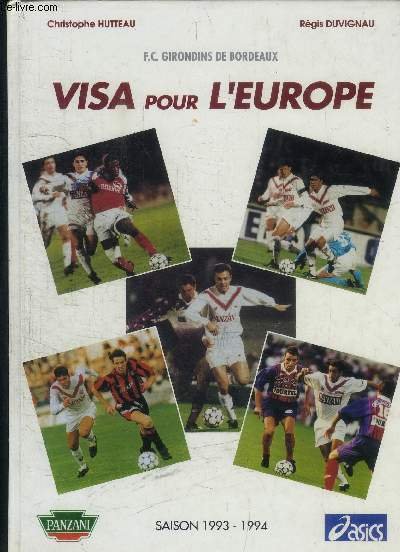 VISA POUR L EUROPE- F.C.GIRONDINS DE BORDEAUX- SAISON 1993-1994