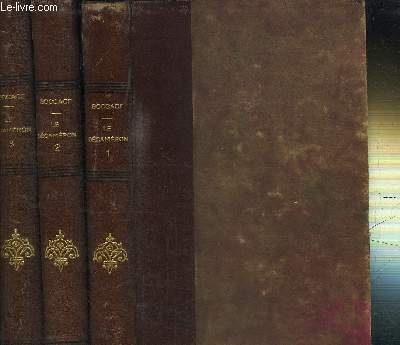 LE DECAMERON TRADUCTION DE LE MACON AVEC NOTICE NOTES ET GLOSSAIRE- 3 TOMES EN 3 VOLUMES