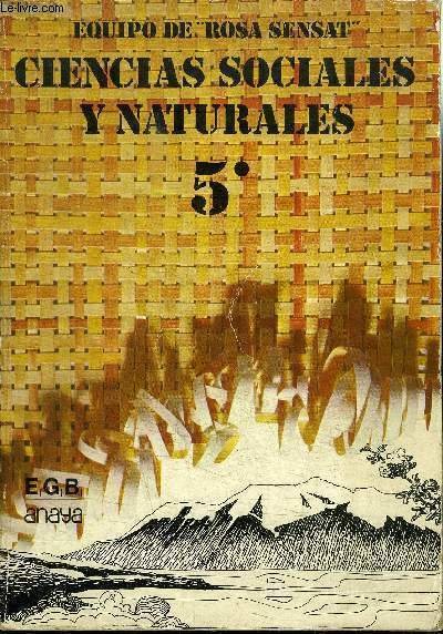 CIENCIAS SOCIALES Y NATURALES 5°