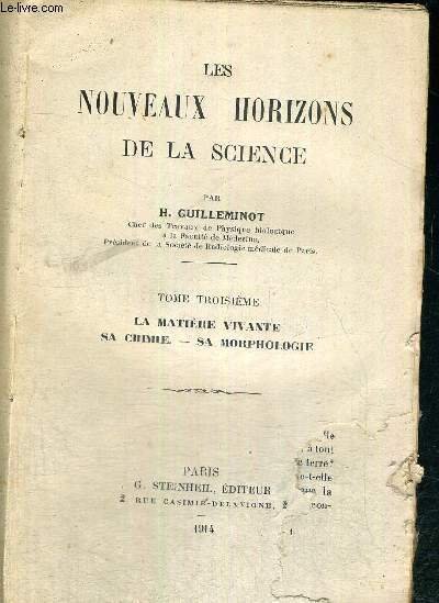 LES NOUVEAUX HORIZONS DE LA SCIENCE - TOME III - … | Immagine principale