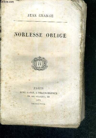 NOBLESSE OBLIGE | Immagine principale