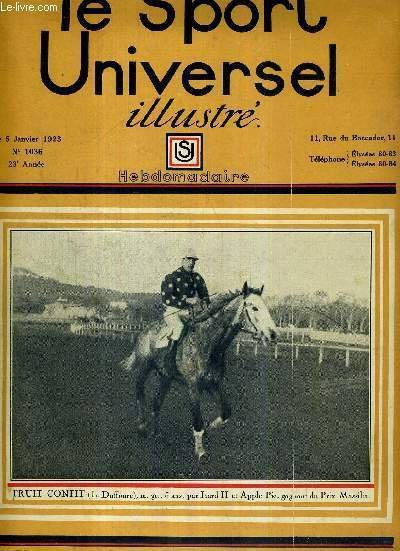 LE SPORT UNIVERSEL ILLUSTRE - N°1036 - 5 janvier 1923 …