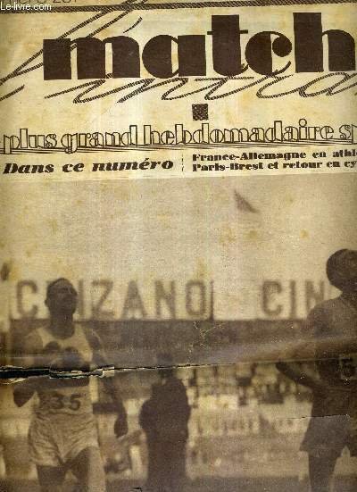 MATCH L'INTRAN N° 261 - 8 septembre 1931 / France-Allemagne … | Immagine principale