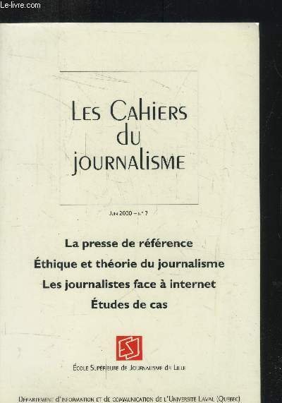 Les cahiers du jouralisme Juin 2000 n°7 : La presse …