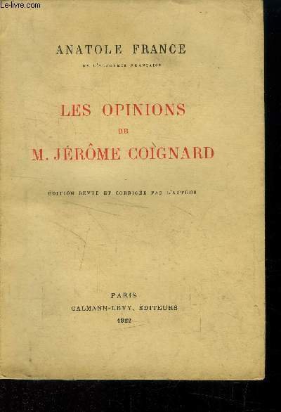 Les Opinions de M. Jérôme Coiganrd | Immagine principale