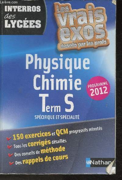 Physique Chimie Term S Spécifique et spécialité- Programme 2012 (Collection … | Immagine principale