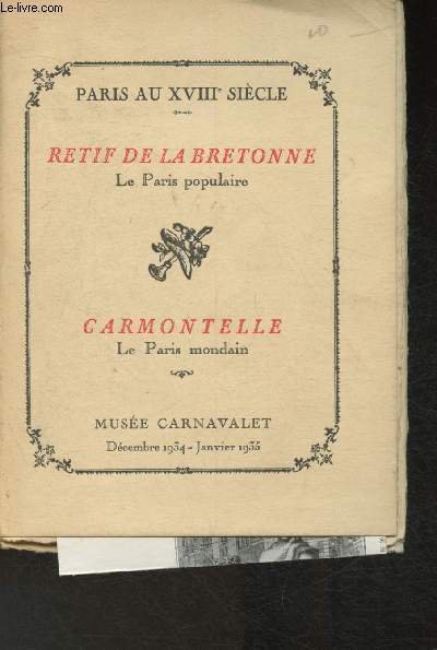 Paris au XVIIIe siècle- Retif de la Bretonne: Le Paris … | Immagine principale