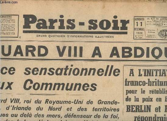 Paris-soir- n°4917- 11 décembre 1936