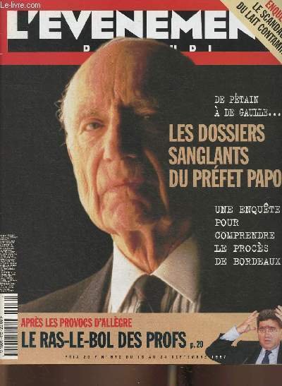 L'évèenement du Jeudi- N° 672 Septembre 1997 -Sommaire: Oui, l'opinion peut agie contre les massacres par Martine Gozlan- Andrea Riccardi "ne laissons par les Algériens seuls face à leur drame" par Lakhdar Belaïd- Ces universitaires qui flirtent avec les