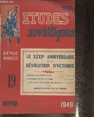 Etudes soviétiques n°19- Novembre 1949