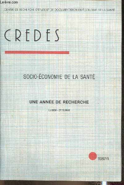 Socio-économie de la santé- Une année de recherche 1987/1 | Immagine principale