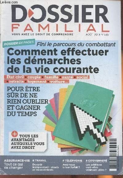 Dossier Familial n°535 - Août 2019-Sommaire: Vos démarches- L'état civil, …